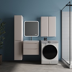 Style Line Тумба с раковиной Бергамо Мини 60 подвесная Люкс Plus антискрейтч карамель матовая – фотография-5